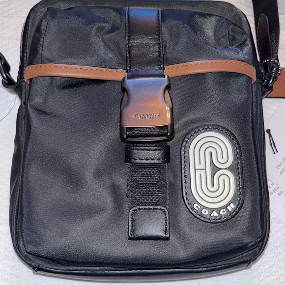 NWT COACH MAX CROSSBODY BLACK & BROWN - Picture 3 of 12